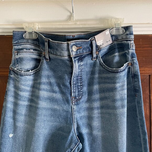 Express High Waisted Hyper Sculpt '70s Flare Jeans 10R - Picture 7 of 8